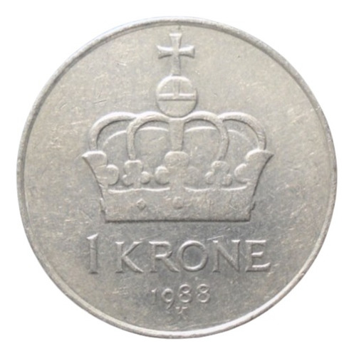 Noruega 1 Kroner Años: 1974-1991 X Pieza No#01 (Usado)