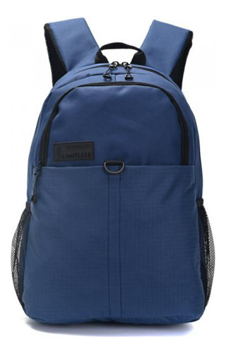 Mochila 18 Espalda Portanotebook Go Azul Wanderlust - 33832 Diseño De La Tela Lisa