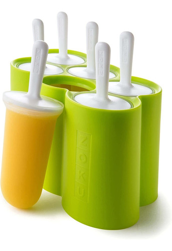 Zoku Classic Pop Molds, 6 Easy-release Popsicle Molds Wit...