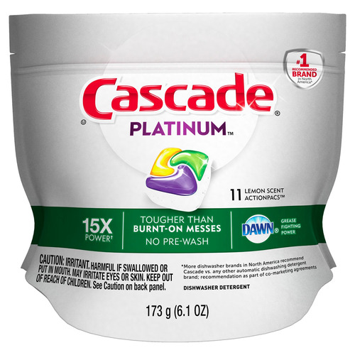 Detergente Cascade Platinum actionpac en pack 11 u