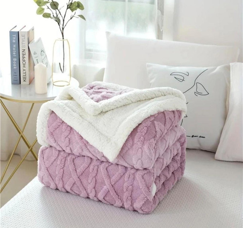 Frazada Polar Plush 2 Plazas Térmica Con Chiporro Premium