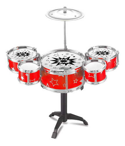 Instrumento Musical Infantil Jazz Drum Set De Cinco Tambores