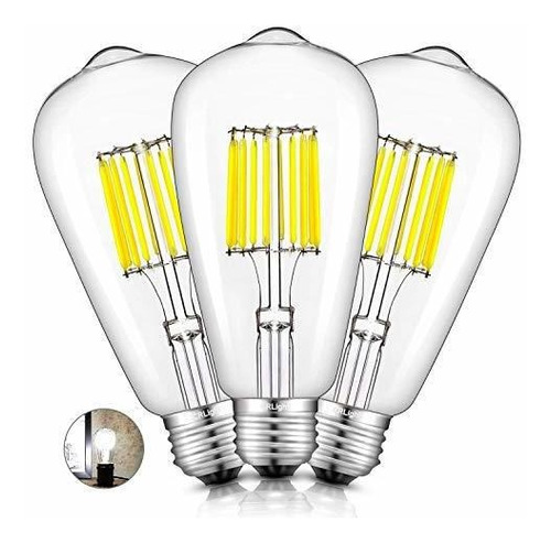 Crlight 5000k Led Edison Bulbo 10w Blanco Luz Diurna 1000lm,