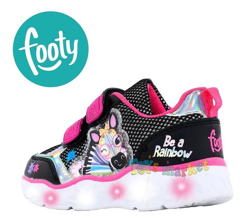 Zapatillas Footy Con Luces Led Y Abrojo Zapatilla Con Luz