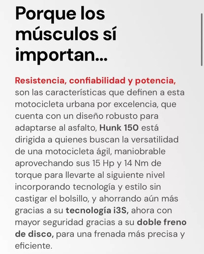Hunk 150 Patentada $3.767000 O 12de$508.000 (ignitor 125 160