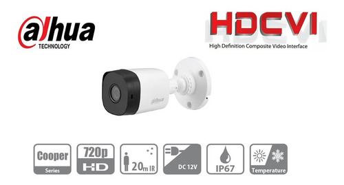 Imagen 3 de 3 de Kit Xvr Dahua Cooper Xvr1a04kit 4 Ch 4 Cámaras B1a11 Frt
