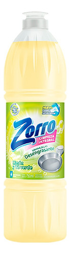 Detergente Zorro Limón y Té Verde concentrado en botella 750 ml