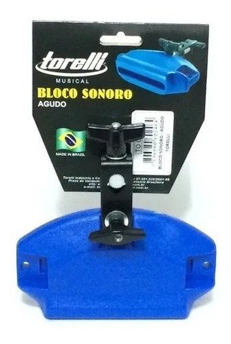 Torelli Bloco Sonoro Agudo Azul To011 Block Jam C/ Clamp