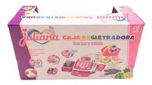 Caja Registradora Juliana Luz Y Sonido Accesorios Micrófono Color Rosa