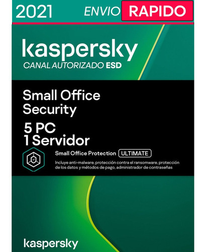 Imagen 1 de 3 de Kaspersky Small Office Security 5 Pc 1 Server 1 Año