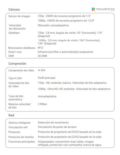 Imagen 4 de 10 de Camara Ezviz C1c Hd App Wifi Vis Nocturna App 720p