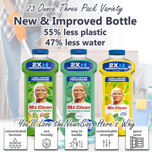 Mr Clean Limpiador Líquido Multiusos Paquete Surtido De 3 Un