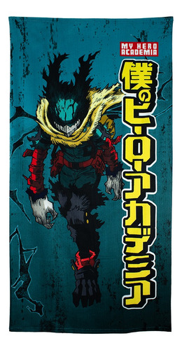 My Hero Academia Toalla De Baño O Playa - Izuku Midoriya Turquesa Estampado