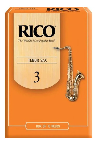 Pack X 10 Caña Para Saxo Tenor N° 3 Rico Rka1030.