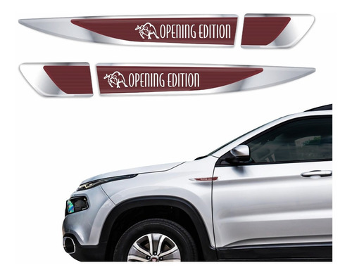 Par Emblemas Paralama Porta Fiat Toro Opening Edition Res12