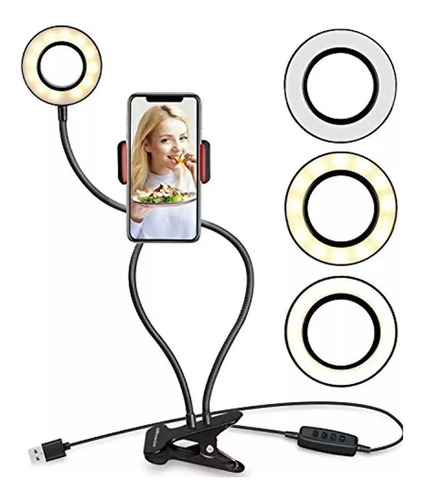 Aro De Luz Fotografia Video Con Soporte Para Celular Y Mesa