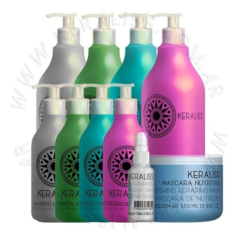 Imagen 1 de 3 de Keralis Kit 4.4 Alisado Sin Formol 10 Productos Profesional