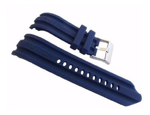 Pulseira Nautica 24mm Azul Silicone