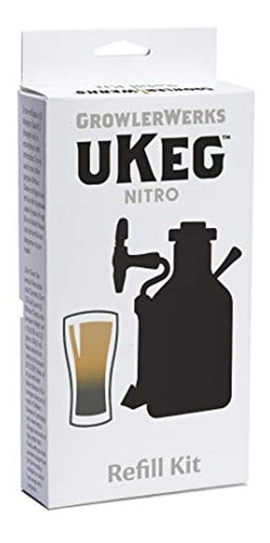 Growlerwerks Ukeg Kit De Recarga De Nitro, 1, Blanco