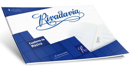 Imagen 1 de 2 de Cuaderno Pentagramado Musica Rivadavia 20 Hojas
