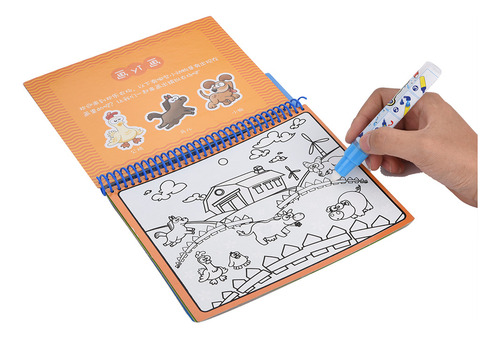 Libro De Pintura De Agua, Bolígrafo Portátil Para Colorear,