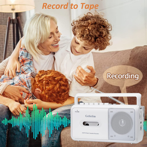 Reproductor De Casetes Gelielim Boombox Radio Am/fm Estéreo