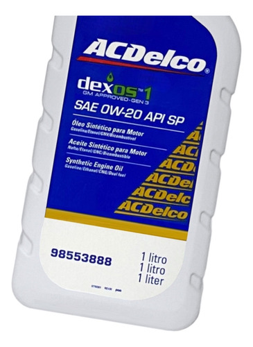 Oleo 0w20 Acdelco Api Sn Sintético Dexos 1