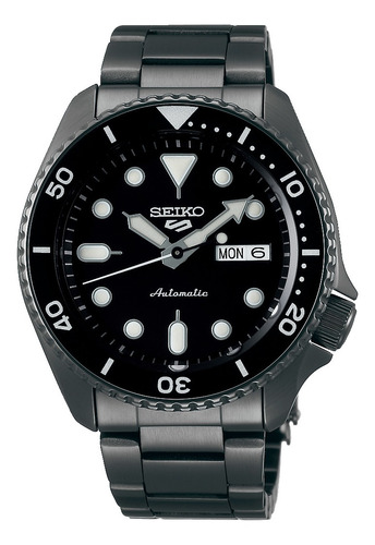 Reloj Seiko 5 Sports Srpd65k1 Original Color de la correa Negro Color del bisel Negro Color del fondo Negro