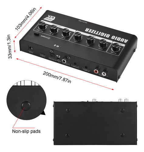 Convertidor De Audio, Salida Analógica A Digital, Conversor,