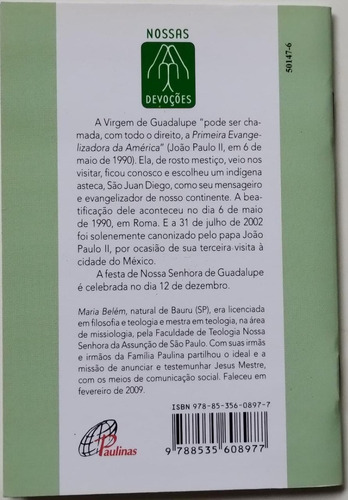 Livro Nossa Senhora De Guadalupe Novena E História Das Aparições A São Juan Diego