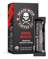 Comprar Cafe Death Wish Vegano Tostado Oscuro Instantáneo Organico