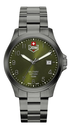 Jdm - Reloj Jdm-wg001-08 Alpha I Para Hombre Color de la correa Gris Color del bisel Verde