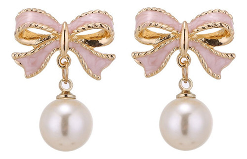 Pendientes De Perla Para Mujeres Cute Ribb B0cr3v5m7j_150324