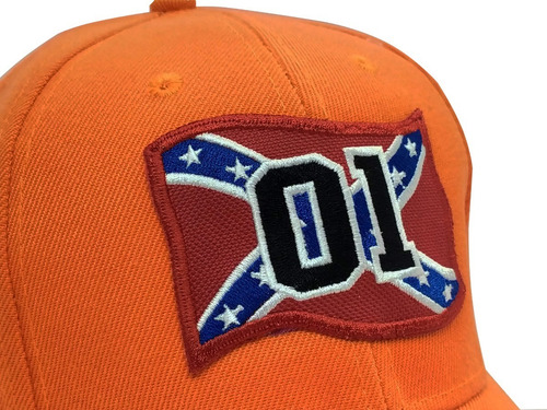 Imagen 2 de 5 de Gorra General Lee Auto Bordada Gabardina Naranja Premium