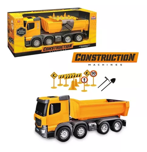 Caminhão Caçamba Brinquedo Grande Construction Machines - Usual Brinquedos  no Shoptime