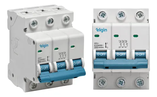 comprar Disjuntor Tripolar 3 Polos Elgin 10a Termomagnético Curva C