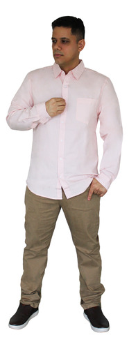 Camisa Hering Masculina Tecido Social Rosa K4an1bsi Original