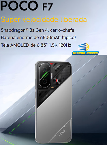 Xiaomi Poco F7 Edição Limitada 512gb+18gb Ram Prata Global