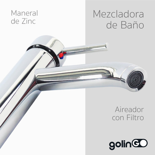 Llave Mezcladora Monomando Manerales Lavabo Grifo Baño Color Plateado Solvex SP-10013