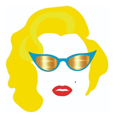 Cuadro Decorativo Moderno Marilyn Monroe Art Pop Color Amarillo