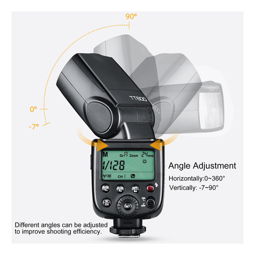 Flash Speedlite Godox Tt600 Inalámbrico De 2,4 G Para Canon