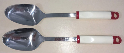 Cucharas Grandes Para Ensalada Acero Inoxidable X 2