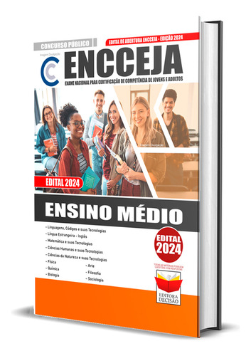 Kit Encceja Ensino Médio + Questões E Redação - Ed. Decisão, De Professores Especializados. Editorial Decisão Concursos, Tapa Mole, Edición Estudo Certificação Ensino Médio En Português, 2024