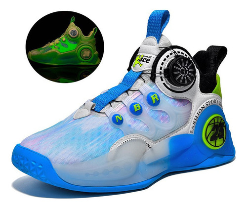 Botas De Baloncesto Para Niños Y Niñas Fluorescentes