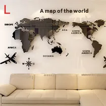 Comprar Mural De Viaje En Acrílico Mapa-mundi 3d 180 X 100 Cm