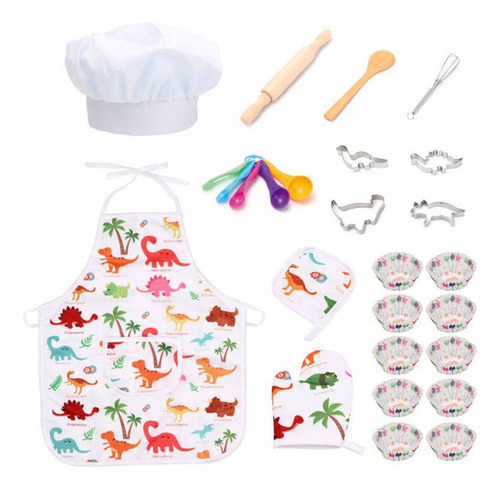 Juego De 25 Uds. De Disfraz De Chef Para Niños, Accesorios
