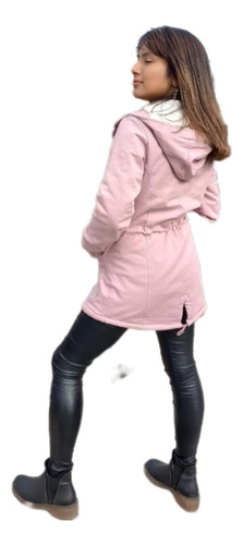 Parka De Mujer Gabardina Con Corderito Xxl