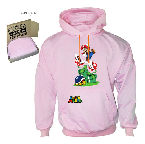 Imagen 7 de 9 de Buzo Hoodie Personalzable Artesanal Super Mario Unisex