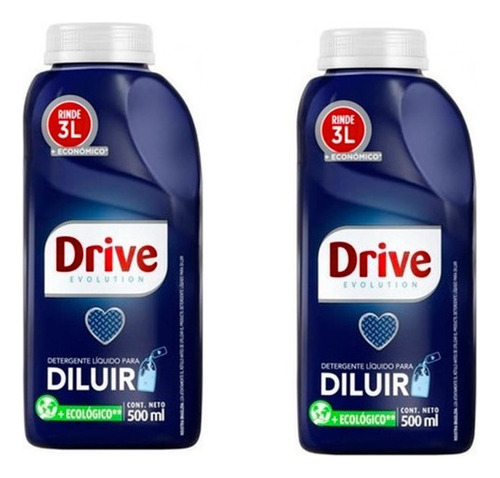 Pack 2 Drive Para Diluir Detergente Líquido 500ml Rinde 3lt