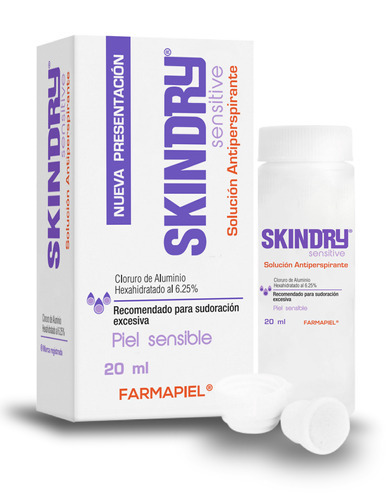 Imagen 1 de 9 de Skindry Sensitive Antitranspirante Sudoración Excesiva 20ml